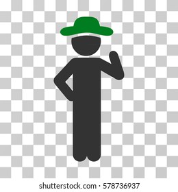 Gentleman Proposal icon. Vector illustration style is flat iconic bicolor symbol, green and gray colors, transparent background. Designed for web and software interfaces.