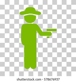 Gentleman Robber icon. Vector illustration style is flat iconic symbol, eco green color, transparent background. Designed for web and software interfaces.