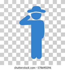 Gentleman Salute icon. Vector illustration style is flat iconic symbol, cobalt color, transparent background. Designed for web and software interfaces.