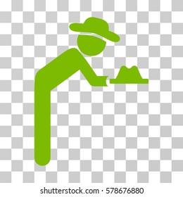Gentleman Servant icon. Vector illustration style is flat iconic symbol, eco green color, transparent background. Designed for web and software interfaces.