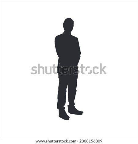 A gentleman silhouette vector art work