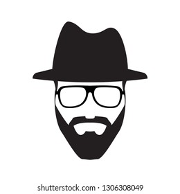 gentleman style glyph icon, modern concept, editable content, simple style