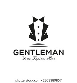 Gentleman suit icon logo vector design