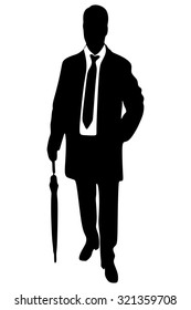 gentleman with umbrella