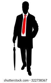gentleman with umbrella