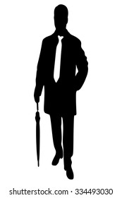 gentleman with umbrella