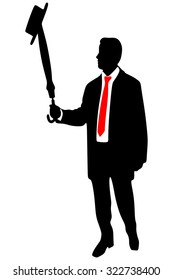 gentleman with umbrella and hat