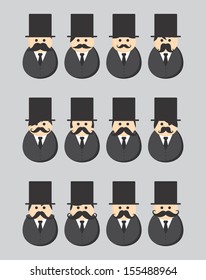 gentleman user picture character set