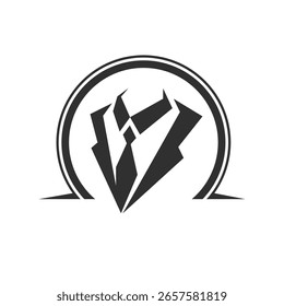 Logotipo moderno abstracto del Vector del caballero