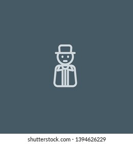 Gentleman vector icon. Gentleman concept stroke symbol design. Thin graphic elements vector illustration, outline pattern for your web site design, logo, UI. EPS 10.