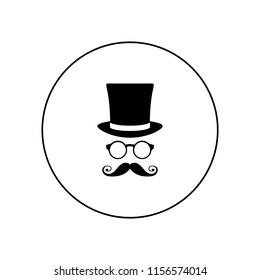 Gentleman vector icon, logo