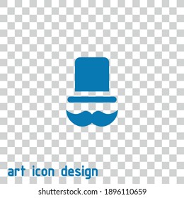 gentleman vector icon on an abstract background