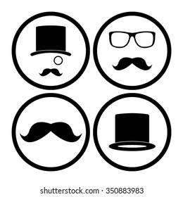 Gentleman - vector icon, set