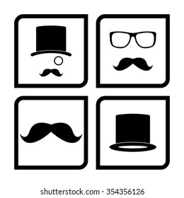 Gentleman - vector icon, set