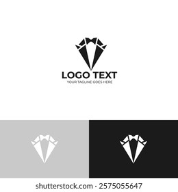 Gentleman vector logo design template