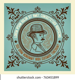 Etiqueta vintage de Gentleman