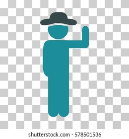 Gentleman Vote icon. Vector illustration style is flat iconic bicolor symbol, soft blue colors, transparent background. Designed for web and software interfaces.