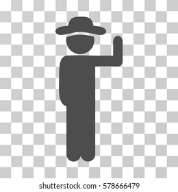 Gentleman Vote icon. Vector illustration style is flat iconic symbol, gray color, transparent background. Designed for web and software interfaces.