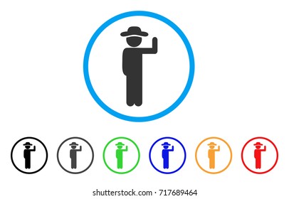 Gentleman Vote rounded icon. Style is a flat gentleman vote grey symbol inside light blue circle with black, gray, green, blue, red, orange variants. Vector designed for web and software interfaces.