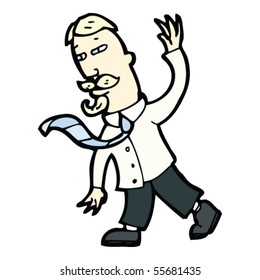 gentleman waving cartoon
