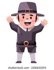 Gentleman wearing irish dwarf costume in black color with hat
