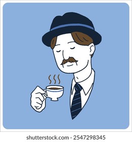 A gentleman who enjoys coffee.
