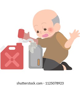 Gentleman who spilled oil.