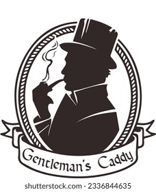 Gentleman's Caddy retro vintage vector illustration