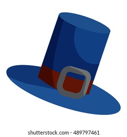Gentlemans hat icon in cartoon style isolated on white background. Headdress symbol vector illustration