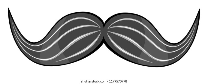 Gentleman's mustache in black