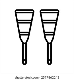 Gentleman's walking cane. Vector illustration, with white background