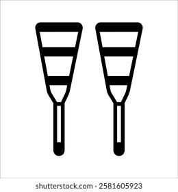 Gentleman's walking cane. Vector illustration, with white background