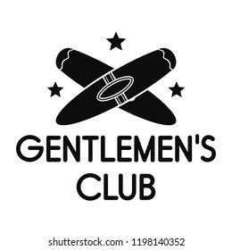 Gentlemen cigar club logo. Simple illustration of gentlemen cigar club vector logo for web design isolated on white background