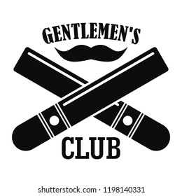 Gentlemen club logo. Simple illustration of gentlemen club vector logo for web design isolated on white background