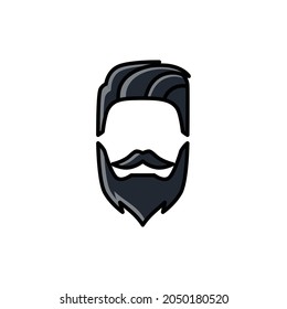 Gentlemen Filled Icon - Barbershop Icon Design Vector Illustration.