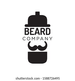 gentlemen mustache and beard logo luxury 