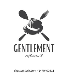 Gentlemen Restaurant Logo Design Template Inspiration
