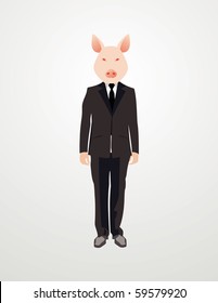 gentlemen with a swine face