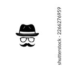 Gentlemen vector illustration in black and white. The vector can be used for barbershop, hairdo, and gentlemen style posters. Gentlemen are people who look cool and classy, ​​both from their attitude.