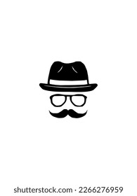 Gentlemen vector illustration in black and white. The vector can be used for barbershop, hairdo, and gentlemen style posters. Gentlemen are people who look cool and classy, ​​both from their attitude.