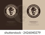 The Gentlemen Vector Logo Template. Design elements for logo, emblem, sign, brand mark.