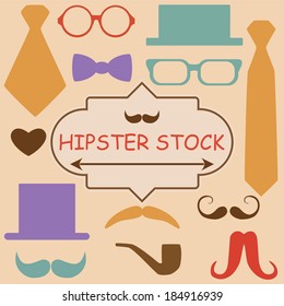 Gentlemen vintage stuff design elements collection