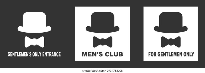 gentlemen's club logo, gentlemen's label, design elements for your projects, cards, invitations. Gentleman classic illustration isolated on