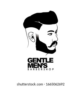 Gentlemen's Hair Style Babershop Vector