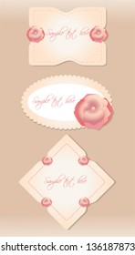 Gently Flower labels set