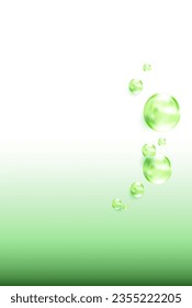 gently green abstract background with bubbles