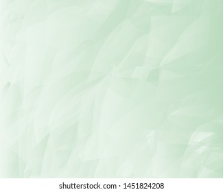 Gently green textured background with geometric shapes of uneven shape of varying degrees of transparency. Simple, light background for layouts, banners, pages, covers, screensavers, Wallpapers
