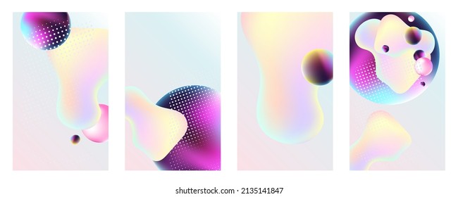 Gently pink set pastel elements wedding sweet colors Minimal covers design. Colorful halftone gradients. Future geometric patterns. Eps10 vector