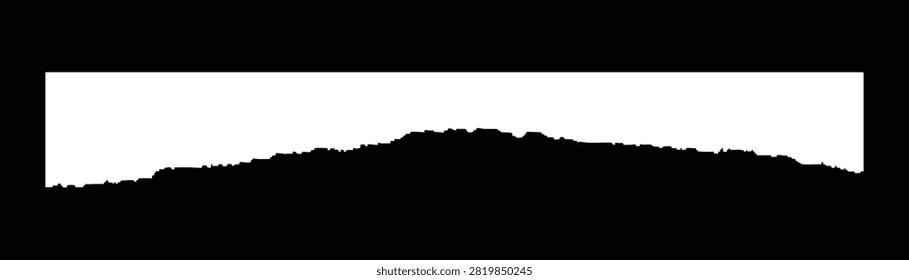 Gently sloped torn paper shape with subtle ragged edge strip for realistic scrapbook headline banner white piece vector