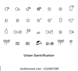 Gentrification Icon Set